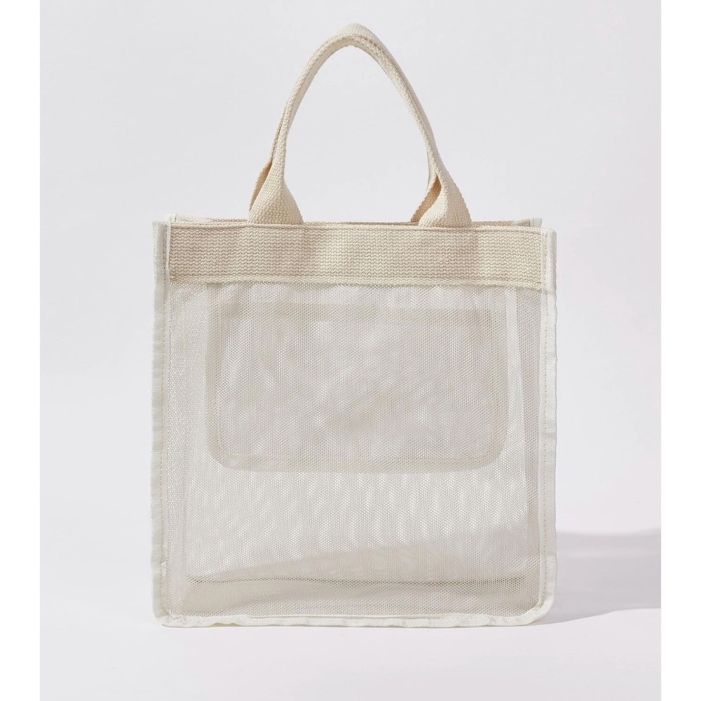 Small mesh canvas tote bag - Picture 3 of 12